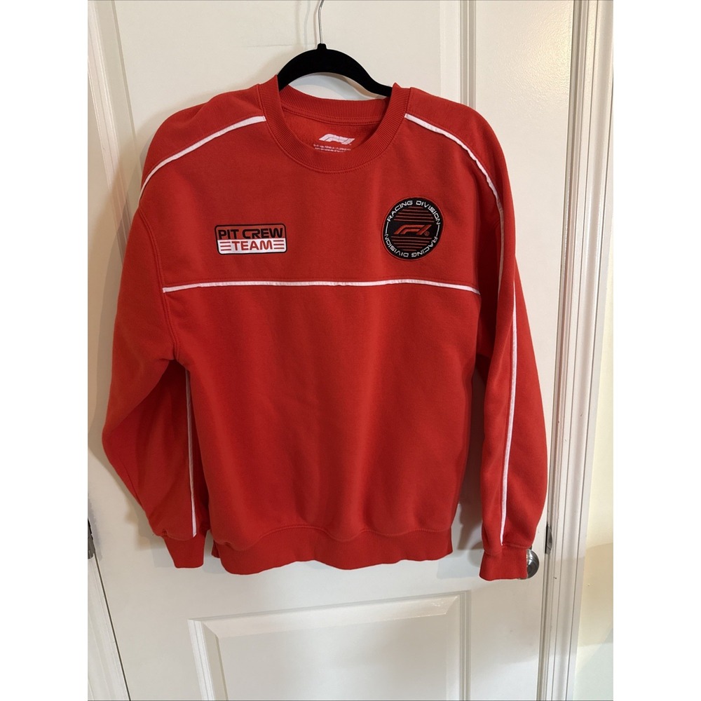 Formula 1 F1 Racing Division Pit Crew Team Sweatshirt Red Mens Size Large